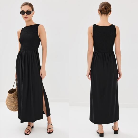 Hill House The Cosima Nap Dress Black Jersey